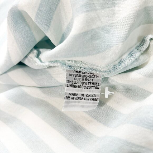 Velvet Heart Blue White Stripe Sleeveless Tiered Mini Dress Size Medium - Picture 4 of 5